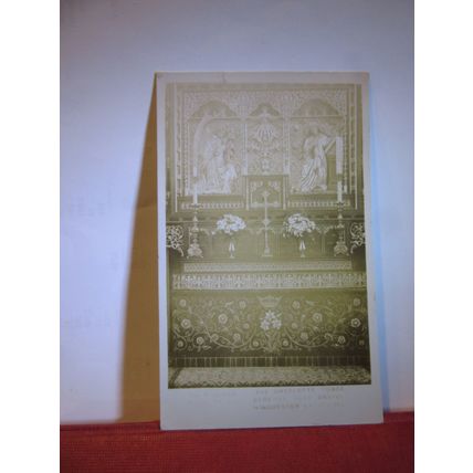 CHARLOTTE YONGE REREDOS, WINCHESTER CATHEDRAL used antique postcard RP 1906 pm =
