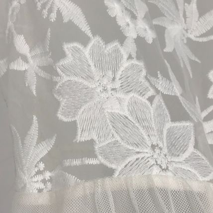 Vince Camuto Sheer White Floral Cover Up Dress with Lace Accents Size L