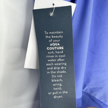 Aqua Couture One Shoulder Swimsuit M Blue Colorblock One-Piece NWT $60 MSRP