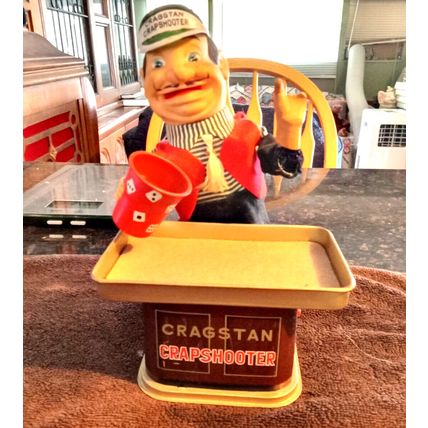 Old Battery Operated Cragstan Crapshooter Great Condition Sold AS IS 1950s
