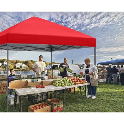 ABCCANOPY Durable Easy Pop up Canopy Tent 10X10, Red