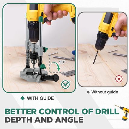 Zonon Portable Drill Guide Attachment - Multi-Angle Press for 1/4" and 3/8" - Pr
