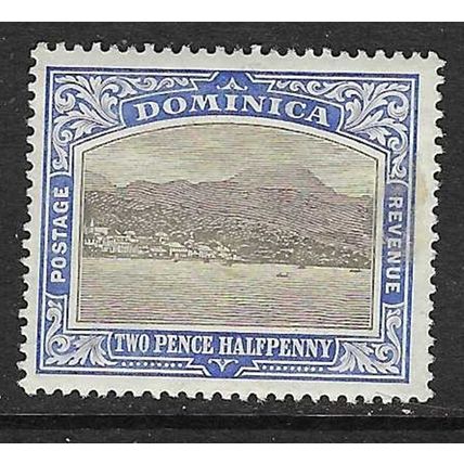 DOMINICA 1909 WMK CROWN CA SIDEWAYS 2½d MINT SG50