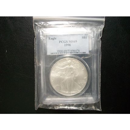 1996 PCGS Silver Eagle MS69