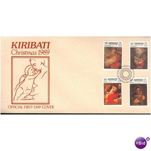 Kiribati FDC 1989 - SG 318-321 - Christmas