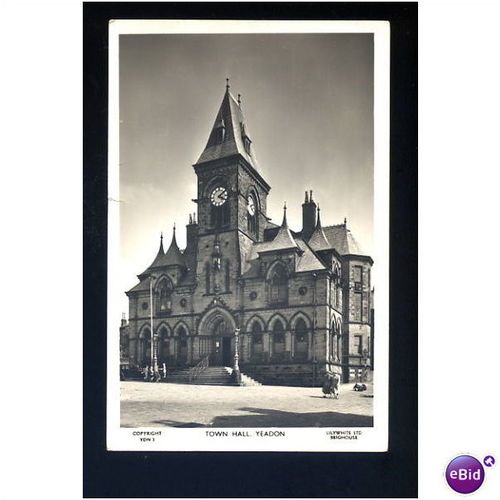 Yorkshire YEADON Town Hall Postcard by Lilywhite (YDN 3)