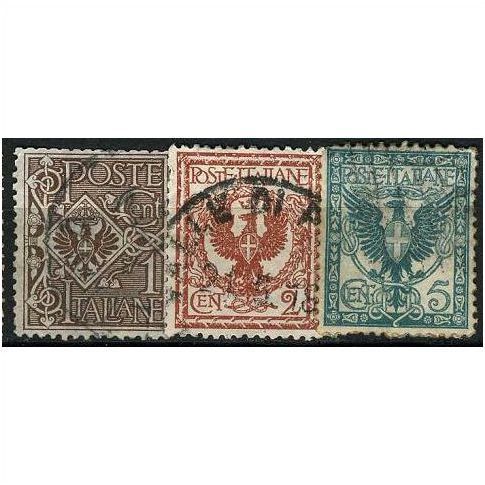 1901 3 different values - #95 fine used (o)
