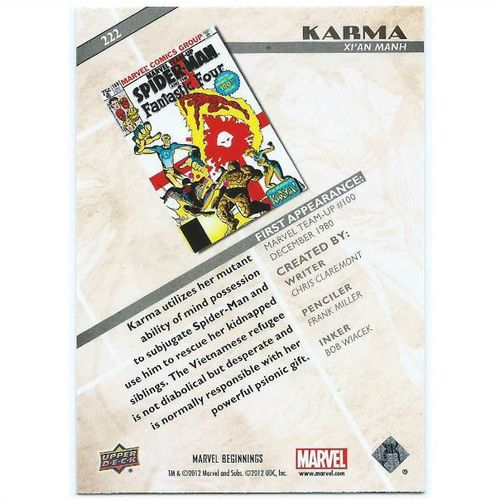 2012 Marvel Beginnings 2 - #222 - Karma