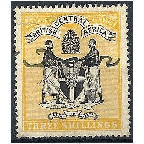 BCA (Nyasaland) 1895 SG27 3/- Black & Yellow Very Fine Used ..