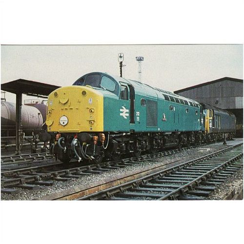 Railway Postcard BR Class 40 212 Aureol Crewe Diesel Depot 1971 Loco MPD Shed