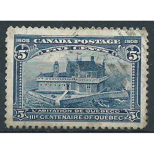 Canada 1908 SG191 5c Indigo Tricentennial Fine Used ....