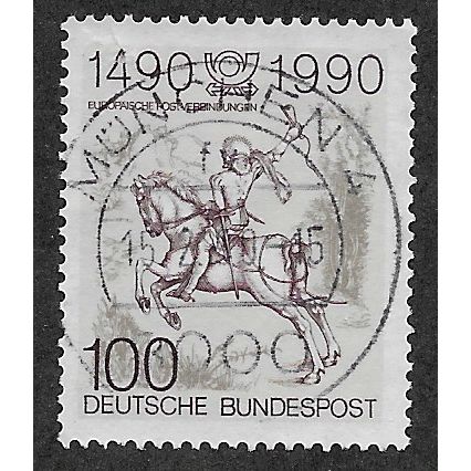 GER 1990 100pf '500TH ANN OF EUROPEAN POSTAL SERVICES' FINE USED (EBID54-512)