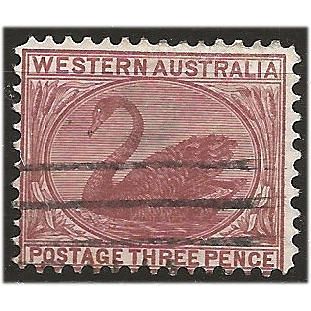 Western Australia 1906 SG141 3d Brown Good Used. ..
