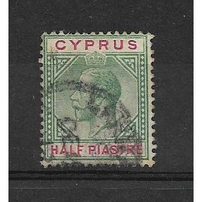 Cyprus.SG75 1/2pi Green and Carmine.Colour Unchecked.Fine Used.Feb20i