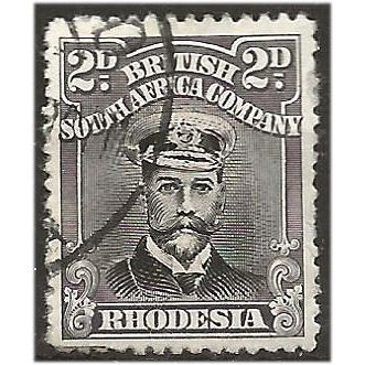 Rhodesia 1913 SG209 2d Black & Grey Fine Used . .. .