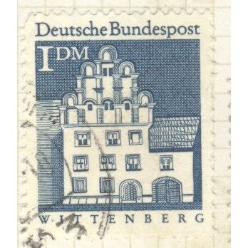 Germany 1966 - 1DM blue - Wittenberg- used