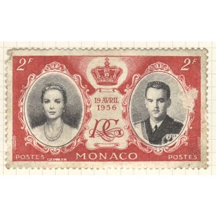 Monaco stamps 1956 - SG 579 - 2f Royal Wedding - MH