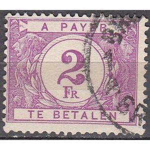 Belgique 1921 Michel Taxe 37 O Cote (2008) 0.30 € Lion héraldique Cachet rond