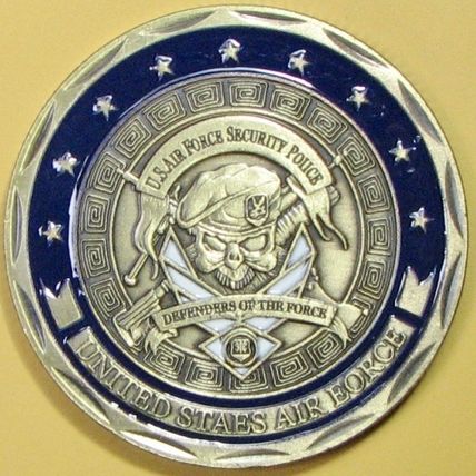 Air Force Security Police. Challenge Coin. 1.50". 84b.