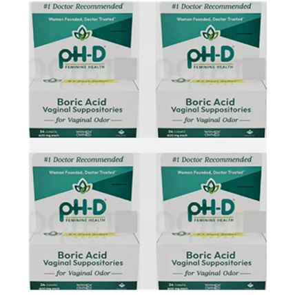 pH-D Feminine Health Vaginal Suppositories 4PK 24ct EACH 4/26