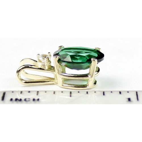 Russian Nanocrystal Emerald, 14KY Gold Pendant, P020