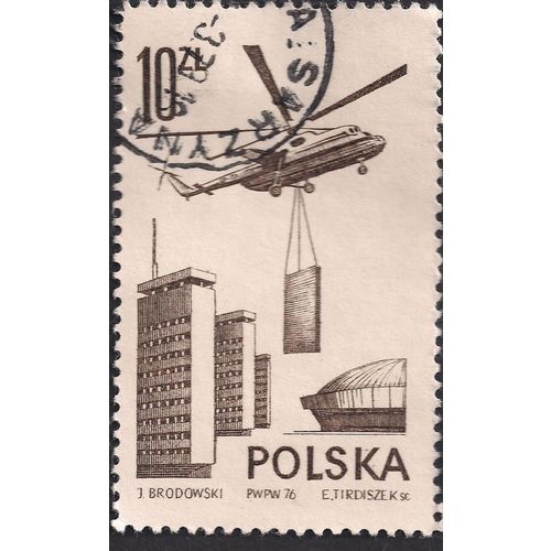 POLAND, AIR, Soviet transport helicopter Mi-6, brown 1976, 10 Zl