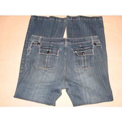 Womens Izod Blue Jeans 14 Distressed Color 37 Waist