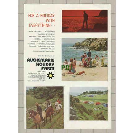 (5323) Auchenlarie Holiday Farm Castle Douglas Scotland - 1976 Clip