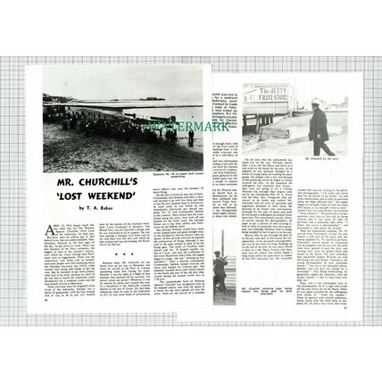 (6593) Winston Churchill Clacton Essex Seaplane - 1973 Article