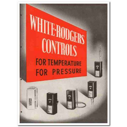 White-Rodgers Electric Company 1945 vintage catalog controls pressure