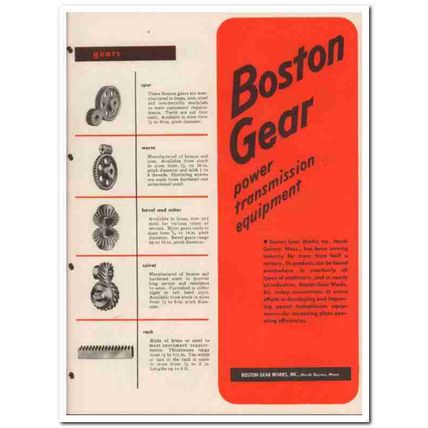 Boston Gear Works Inc 1945 vintage industrial catalog power equipment