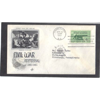 FDC Art Craft 1178 4c Fort Sumter (Cachet-Typed/A) CV01464