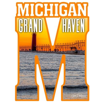 Grand Haven Michigan Capitol M Fridge Magnet