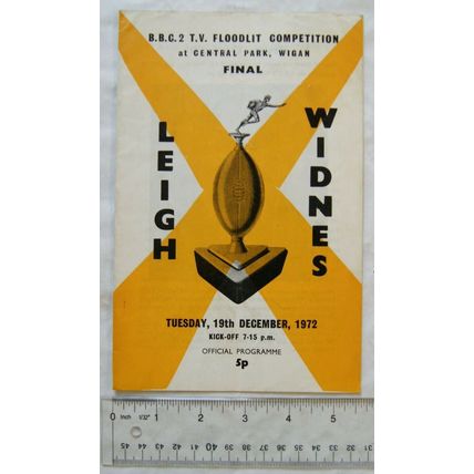 1972 programme Leigh v. Widnes