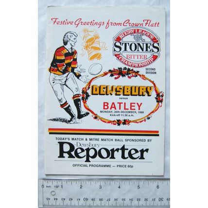 1988 programme Dewsbury v. Batley