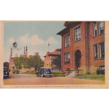 Post Office Summerside Prince Edward Island Canada Old Postcard