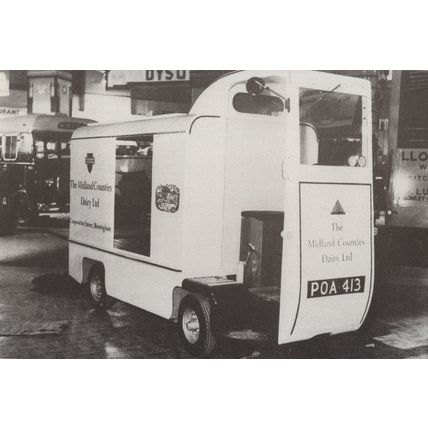 Midland Counties Electric Milk Float 1954 Motor Show Postcard