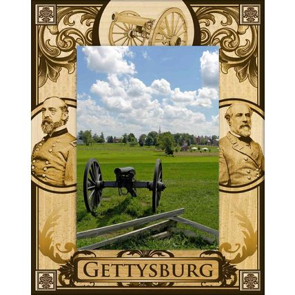 Gettysburg Pennsylvania Laser Engraved Wood Picture Frame Portrait (5 x 7)