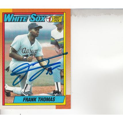 FRANK THOMAS 1990 ROOKIE AUTOGRAPHED CHICAGO WHITE SOX HOF WORLD CHAMPION PLAYER
