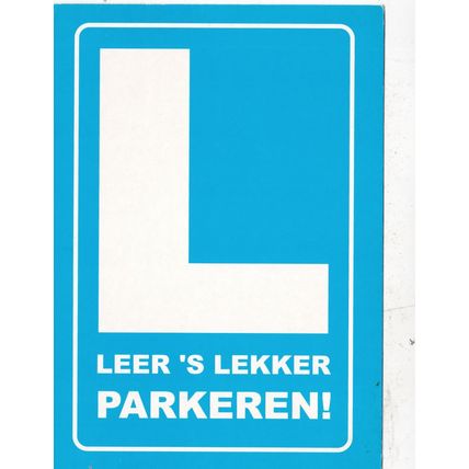 Leer's Lekker Parkeren Postcard unused VGC