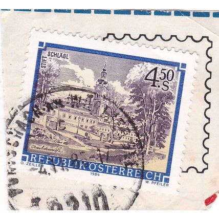 Portschach am Werther cancel Austria 1985 on Stift Schlagl 4.5s VGC