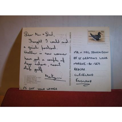 multiview, SYDNEY, N.S.W. AUSTRALIA used postcard.2000 postmark, BIRD stamp =
