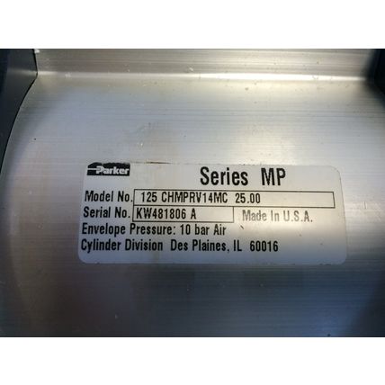 NEW PARKER 125 CHMPRV14MC 25.00 PNEUMATIC CYLINDER,STROKE:25mm,BORE:125mm,EX