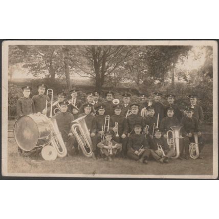 Colliery Band, Sheffield, Yorkshire, c.1910 - Sneath RP Postcard