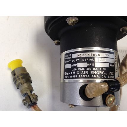 NEW DYNAMIC AIR M16143ALC AIRCRAFT CENTRIFUGAL FAN G050M,20 CFM,200 VAC,C050M,DL