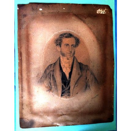 Picture thought very early photograph of Edward Bird circa 1840s