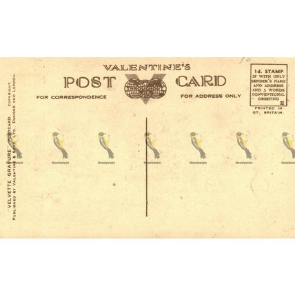 Edinburgh, Princes Street, Rare Valentines Velvette Postcard, 1930s