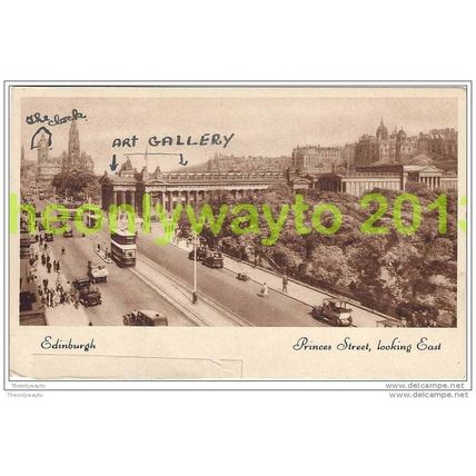 EDINBURGH, PRINCES STREET LOOKING EAST, SCOTLAND, 1920s?, Postcard