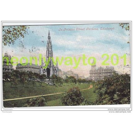 IN PRINCES STREET GARDENS, EDINBURGH, SCOTLAND, 1904, Postcard