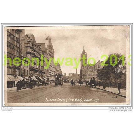 PRINCES STREET (EAST END), EDINBURGH, SCOTLAND, 1910s, Postcard